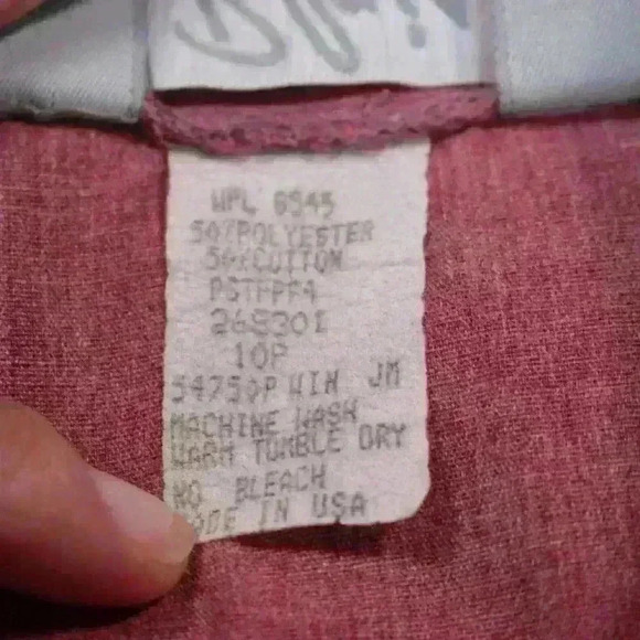 VINTAGE BLAIR Western Print Red Quarter Button Up Blouse Top Women Medium - Picture 5 of 8